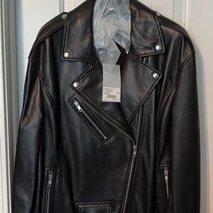 Black ANTONIO MELANI Leather Jacket